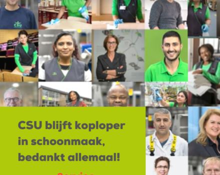 CSU blijft koploper in schoonmaak