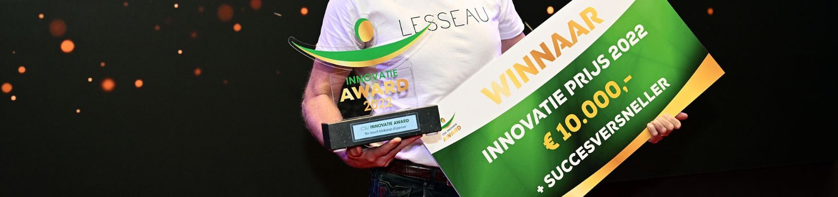 No Touch Blokzeep Dispenser wint CSU Innovatie Award 2022