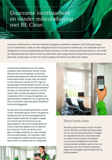 Be Clean en Duurzaamheid