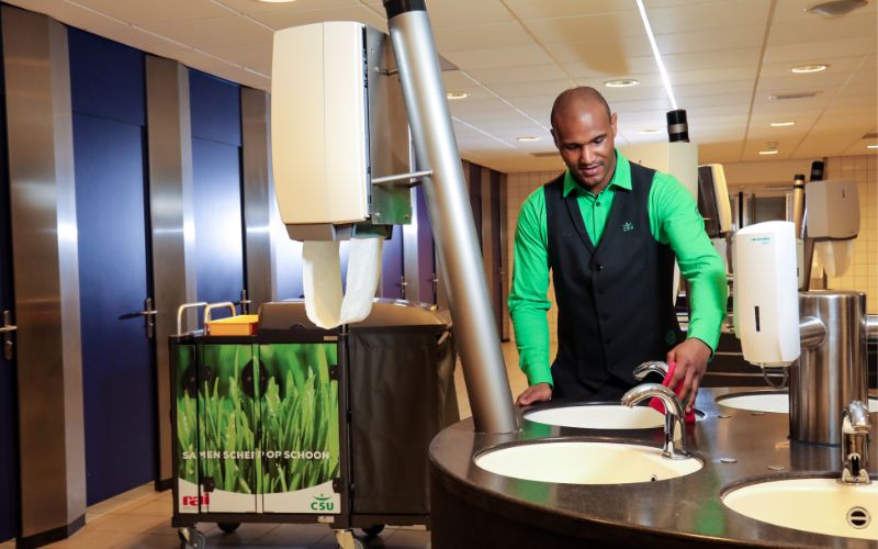 Csu schoonmaak op event